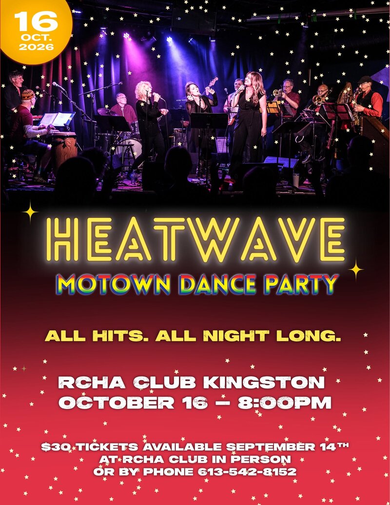 Heatwave @ The Club at the R.C.H.A. Oct 16 2026 - Oct 8th @ The Club at the R.C.H.A.