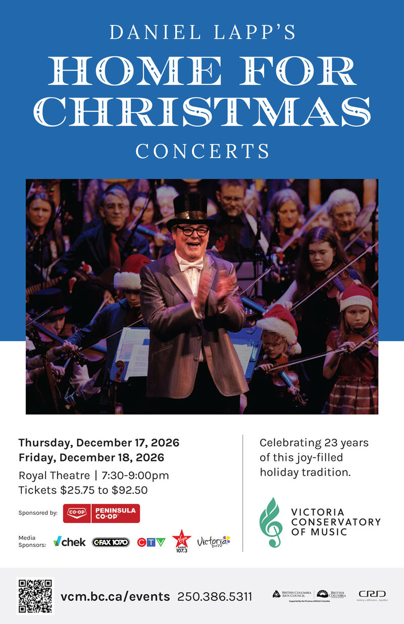 Daniel Lapp&rsquo;s Home for Christmas Concerts - Oct 10th @ Royal & McPherson Theatres Society