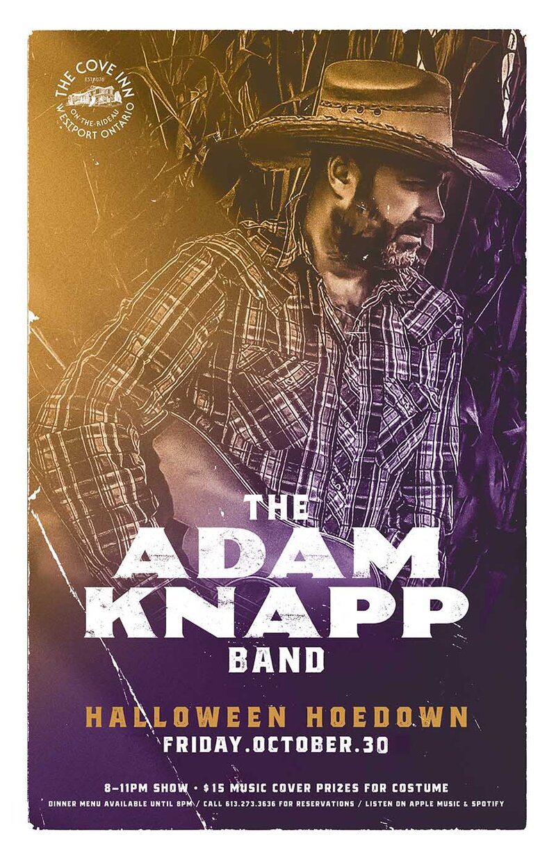 Halloween Hoedown: The Adam Knapp Band @ The Cove Inn Oct 30 2026 - Oct 10th @ The Cove Inn
