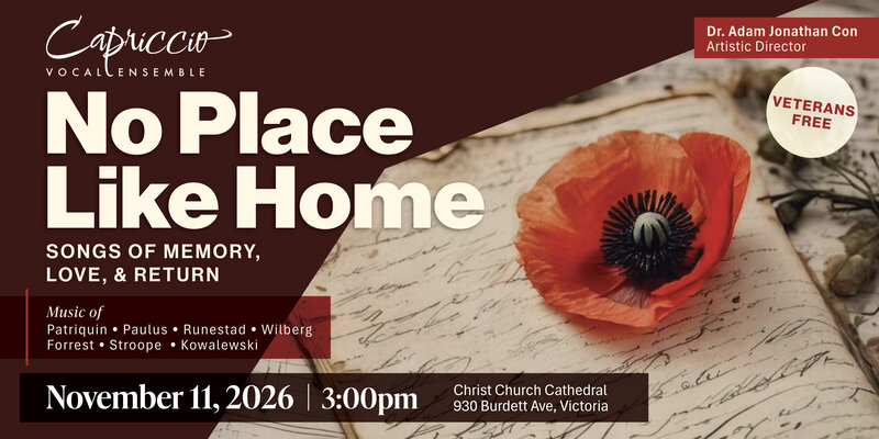 CapriCCio No Place Like Home: Songs of Memory, Love, and Return - Oct 11th @ Christ Church Cathedral