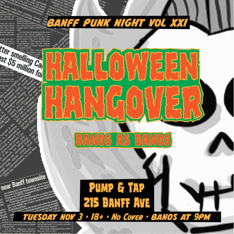Halloween Hangover: Bands as Bands - Oct 12th @ Pump and Tap