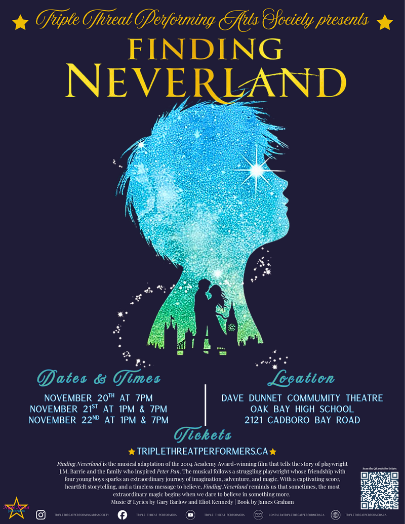 Finding Neverland | The Musical | Triple Threat Performers - Oct 19th @ Dave Dunnet Theatre 
