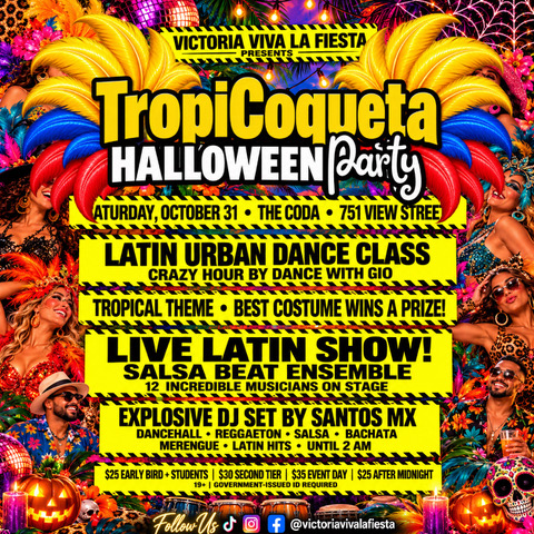 HALLOWEEN TROPICOQUETA LATIN PARTY - Oct 22nd @ The Coda