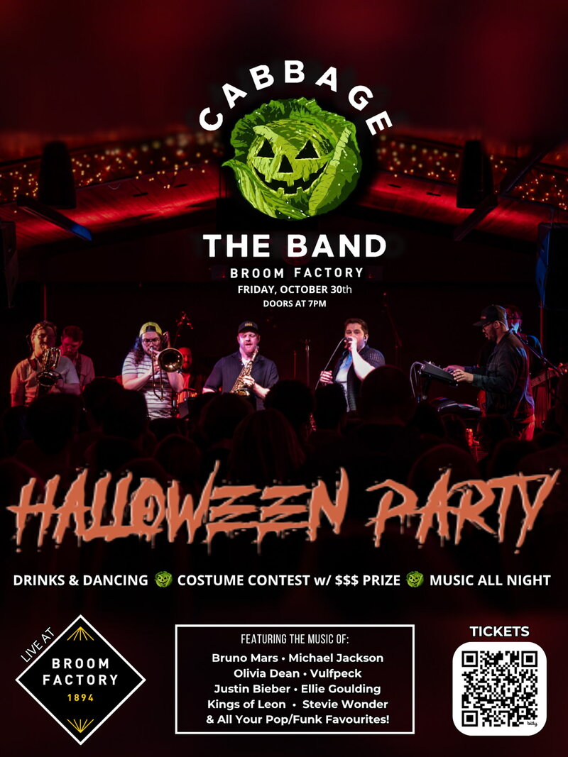 Halloween Party: Cabbage @ Broom Factory Oct 30 2026 - Oct 20th @ Broom Factory