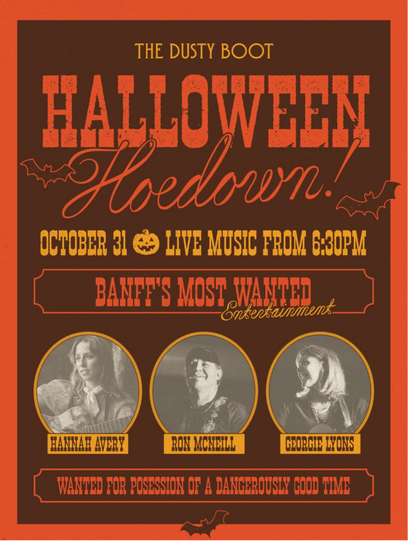 Halloween Hoedown - Oct 25th @ The Dusty Boot