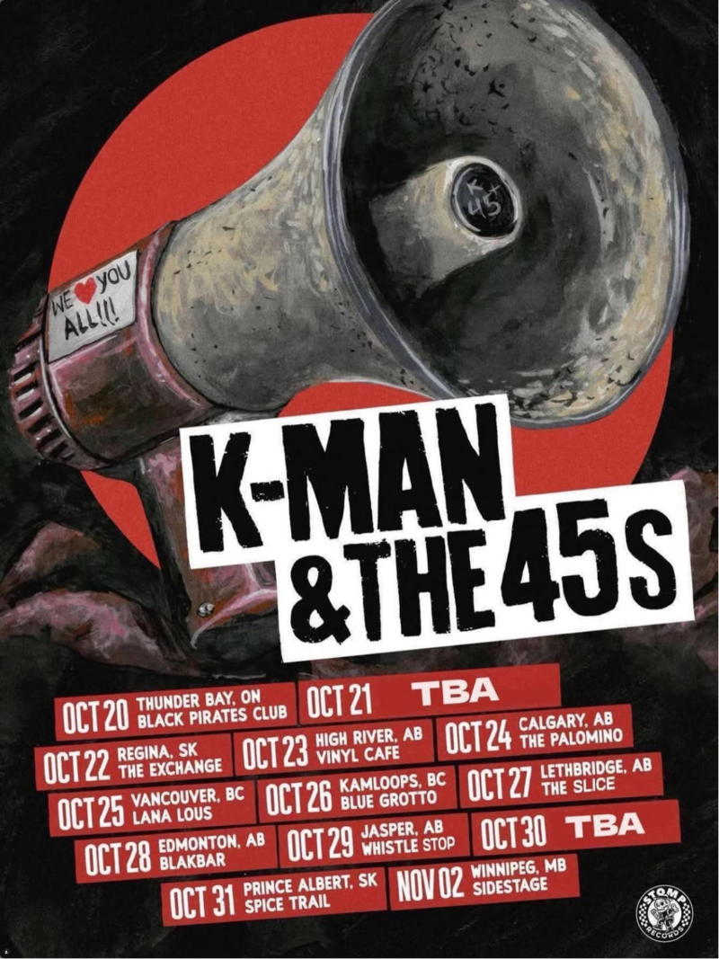 K-Man & the 45s: Western Canada Tour - Oct 25th @ Rockwater Grill & Bar