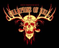 Champions of Hell - Skull Antlers Black Hoodie